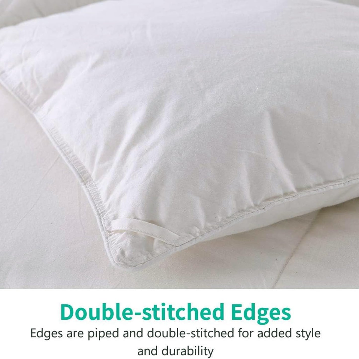 Lightweight down Feather Fibers Comforter Twin Size, Fluffy Duvet Insert for Warm Weather/Hot Sleepers -Ultra Soft 100% Organic Cotton Cover, Cooling Summer Duvet(Ivory White, 68X90)