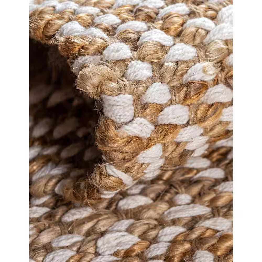 Braided Jute Assam Natural 2' 0 X 3' 0 Area Rug